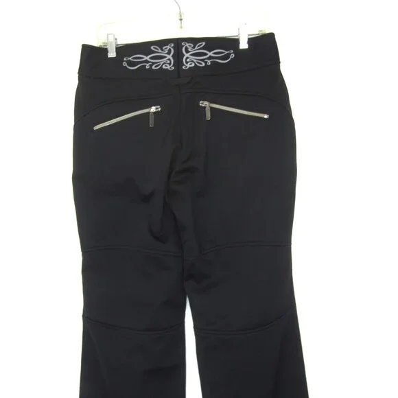 Athleta Womens Size 8T 8 Tall Black Ski Snowboard Pants Fleece Lined Fall Line